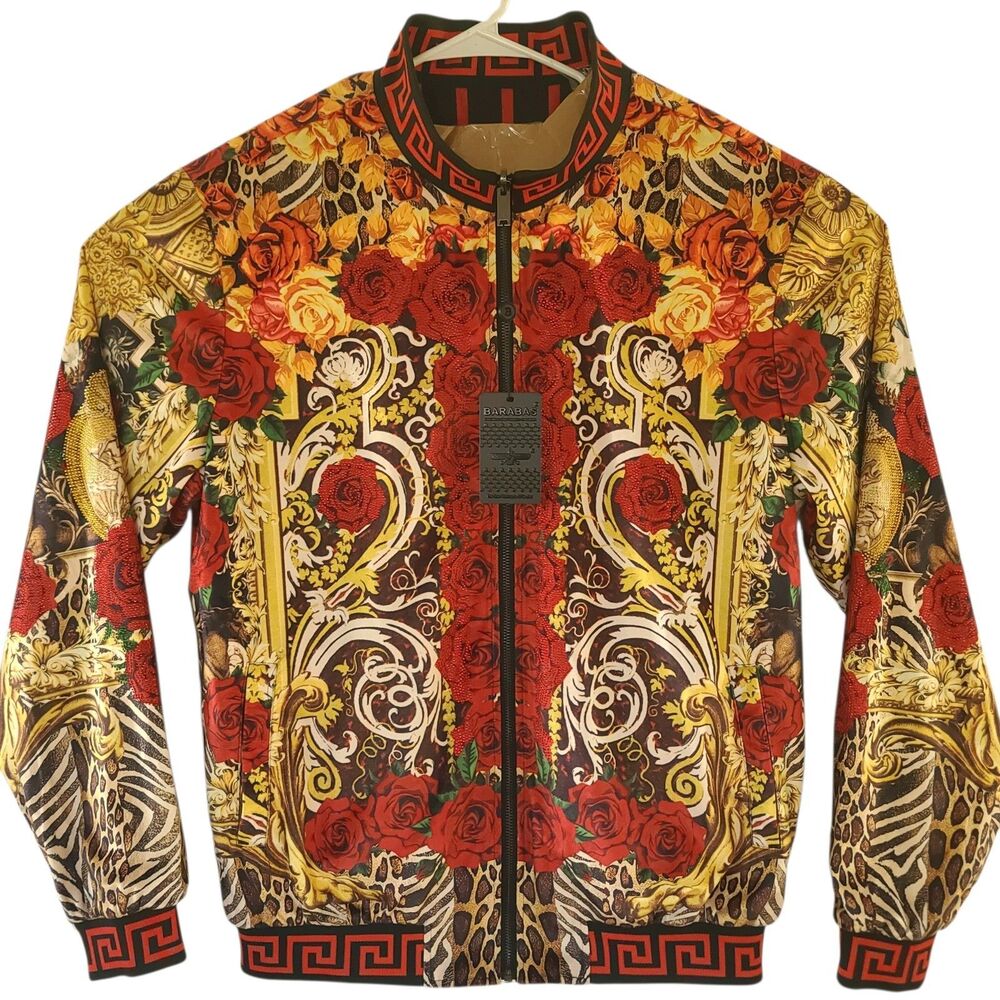 NEW Barabas Embellished baroque Jacket 4XL Beaded Rose Floral Designer Blazer